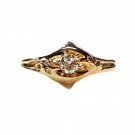 Double Dolphin Engagement Ring 1/3ct. Round Center 