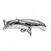 Dolphin Band Custom Made, Diamond Eye in Silver