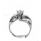 Double Dolphin Engagement Ring 25pt.Center Diamond